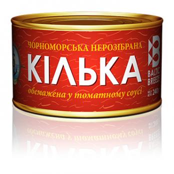 Килька в томатном соусе черноморская 240 г